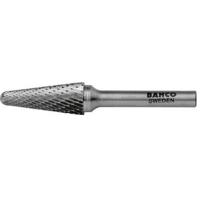 Bahco Tvrdokovová rotační fréza se zaobleným kuželem – 12,7 mm, střední sek, prodloužená délka, stopka 6 mm, standardně skladem - BA-L1230M06X