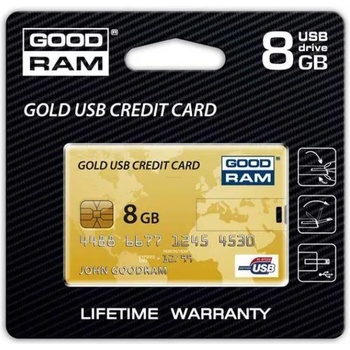 GOODRAM Credit Card Gold 8GB USB 2.0 PD8GH2GRCCPR9