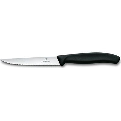 Victorinox 6.7233 nôž na steak a pizzu, 11 cm, zúbkovaná čepeľ, čierny