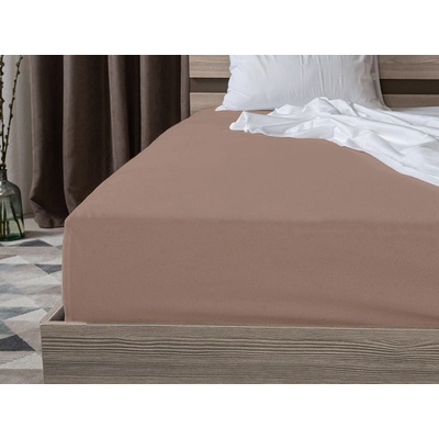 Textilomanie Jersey prostěradlo Exclusive světle hnědé 160x200