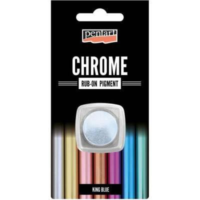 Rub-on chromový prášek Pentart 0.5 g - kráľovská modrá