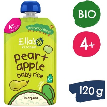 Ella's Kitchen БИО Детски ориз, круша и ябълка (120 г)