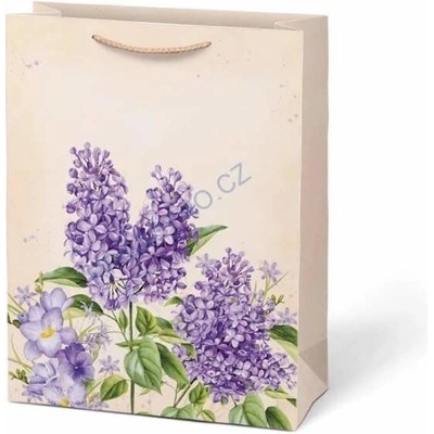 Papírová taška dárková vel.T5 s květinami, motiv 3, 260x340x140 mm (5252755.3)