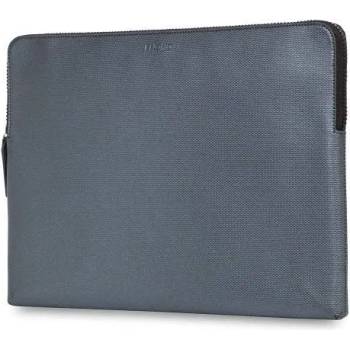 Image 1 of Knomo Laptop Leather Embossed Sleeve 16 - луксозен кожен калъф с цип за преносими компютри до 16 инча (сребрист)