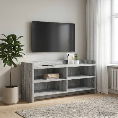 vidaXL ТВ шкаф 100 x 33 x 47 см Сив Сонома Инженерна дървесина (8011224)