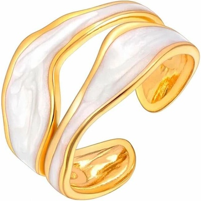 Glanzio Prsteň Wave Pearl 87118