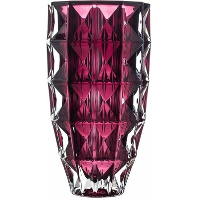 Crystal Bohemia KRIŠTÁĽOVÁ VÁZA BOHEMIA DIAMOND BURGUNDE 280 MM