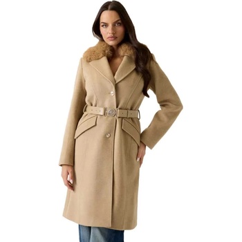 GUESS Палто Guess New Patrice Belted coat - Beige (Desert Mud)