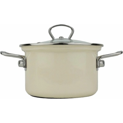 Belis Smaltovaný hrniec Eco-Ceramic s pokrievkou 24 cm 6,1 l krémový 41524-099DD8N3