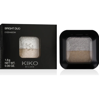 KIKO Bright Duo Eyeshadow 1, 8 g нюанс 01 Metallic White/True Gold