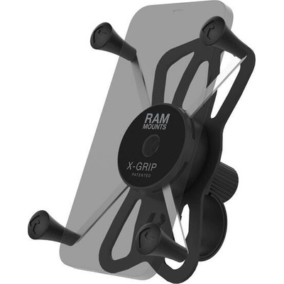 Kompletní sestava držáku pro velké telefony X-Grip se "Tough-Strap" stahovacím upínaním na řidítka, RAM Mounts