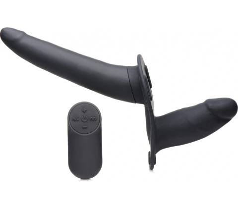 Strap U Pegger Beginner Vibrating Double Dildo