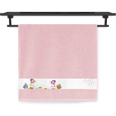 Veba NORA tisk kouzelné víly pastelová růžová dětský ručník 50 x 100 cm