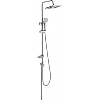 Inter Ceramic ТРЪБНО ОКАЧВАНЕ СЪС СТАЦ, И ПОДВИЖЕН ДУШ + ШЛАУХ 8859 lux КВАДР БЕЗ СМЕСИТЕЛ (8859 lux)