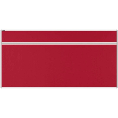 VMS VISION Stolový akustický paraván AKUSTIK ekoTAB oblý roh 160 x 80 cm červený