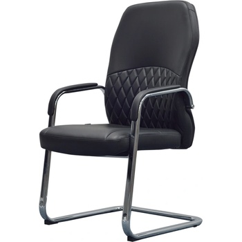 Image 1 of RFG Посетителски стол RFG CRONO M, екокожа, до 150 kg, черен, 2 броя в комплект (4010100241)