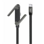  Кабел XO NB-Q311, PD, USB-C към USB-C, 1, 5m, 240W, with stand, черен
