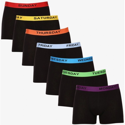 Nedeto Комплект от седем мъжки боксерки в черно Nedeto Nedeto | Cheren | МЪЖЕ | XXL