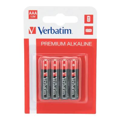 Verbatim Батерия Verbatim ALKALINE BATTERY AAA 4 PACK (HANGCARD) (49920)