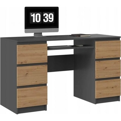 DobreSny Psací stůl Kuba dub artisan / šedý