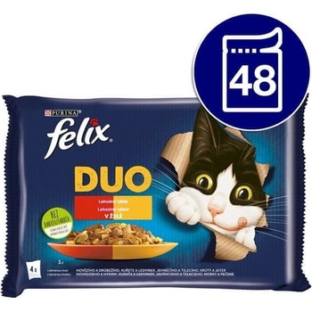 FELIX Fantastic DUO lahodný výber v želé 48 x 85 g