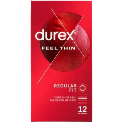 Durex Feel Thin Classic - Тънки презервативи (12 бр. )