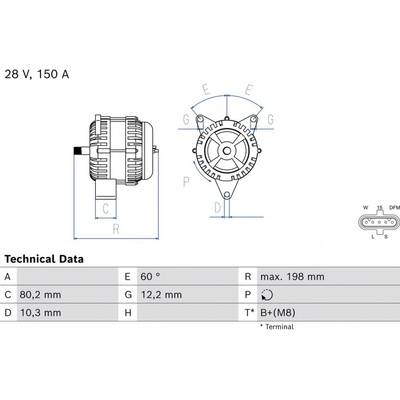 Alternátor BOSCH 0 986 085 990