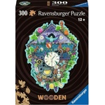 Ravensburger Дървен пъзел Ravensburger от 300 части - Часовник с кукувица (12000759)