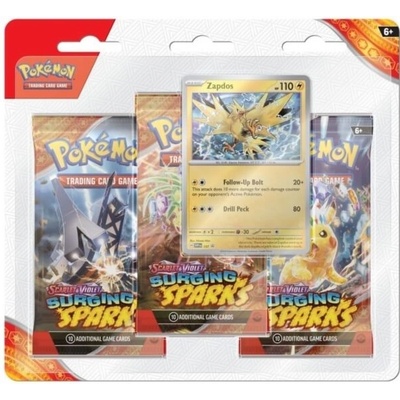 Pokémon TCG Surging Sparks 3 Pack Blister booster Zapdos