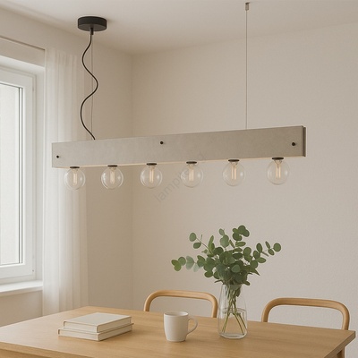 Onli - Пендел ARGO 6xE27/22W/230V сив (OL0459)