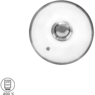 Orion pokrievka sklenená nerez úchyt 14cm