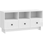 vidaXL ТВ шкаф Бял гланц 102 x 34, 5 x 50 см Инженерна дървесина (893989)