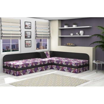 Image 1 of DST Ъглови легла с матраци-dst 82/190, Purple rose с черна кожа