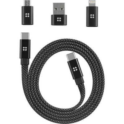 Edizard KF2341879 magnetický datový Type-C na Type-C 240 W plochý spirálový design 480 Mbps 1m černý