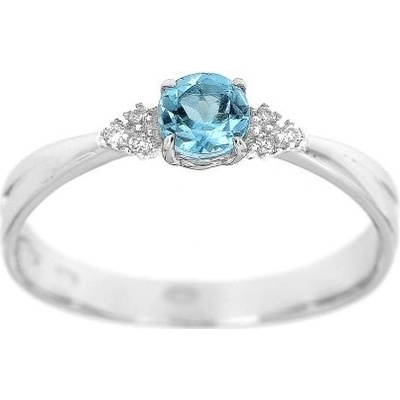 Zlatnictví U Kostela Diamantový prsten s topazem 858Wm