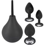 ORION Black Velvets Анален комплект със силиконов душ (P25006)