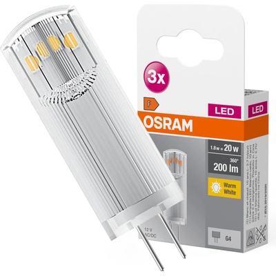 Osram 3PAK LED žiarovka G4 kapsula 1,8W = 20W 200lm 2700K 300° 12V
