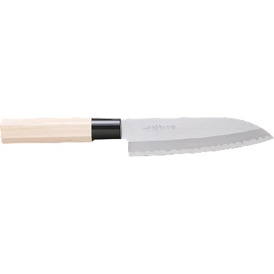 Satake Готварски нож - SATAKE - Япония - TRADITIONAL - Santoku (малко) - Острие-150 мм