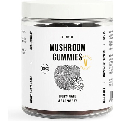 Vitalvibe Mushroom Gummies Lion's Mane & Raspberry 60 gummies
