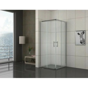 Inter Ceramic Душ кабина Inter Ceramic квадратна с плъзгащи се врати, гланциран хром - прозрачна 80x80 см (789TR)