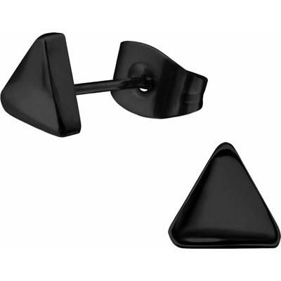 Bijutanki Черни Обеци от Медицинска Стомана - Триъгълник