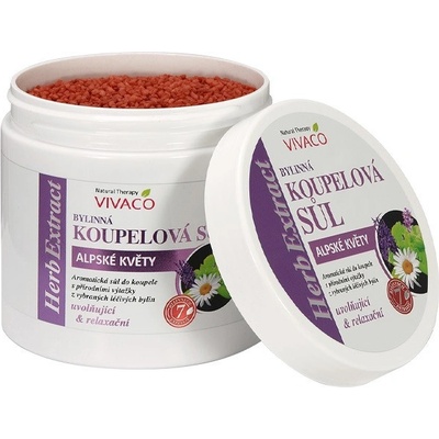 Vivaco sůl do koupele Alpské květy HERB EXTRACT 650 g