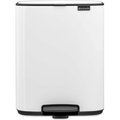 Brabantia Кош за боклук Brabantia Bo Pedal 1010119, 12 л, Леко затваряне, Противоплъзгаща основа, Бял (1010119)