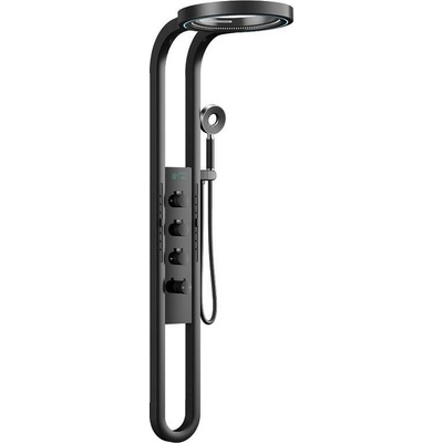 Inter Ceramic Хидромасажен душ панел 3617MB, Inter Ceramic, черен мат, 155.5x40.2х58см (3617MB)