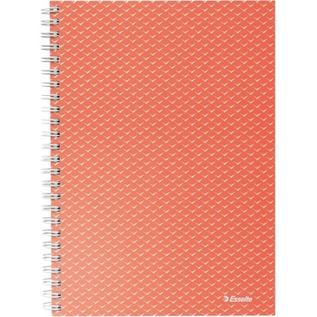 Esselte Цветна тетрадка със спирала "Breeze", A5, карирана, коралова (628468)