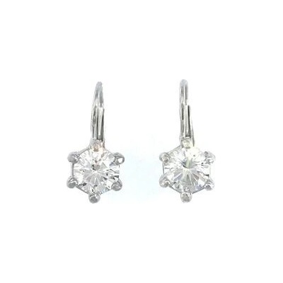 INFINITYSILVER Stříbrné náušnice GRETA s bílými zirkony 436806