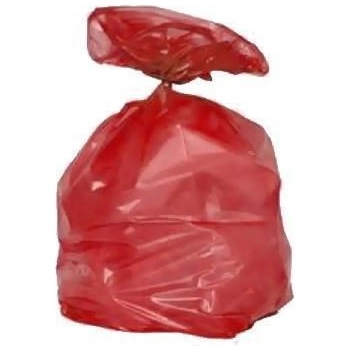 Manutan Pytle 120 l 40 μm 250ks červený