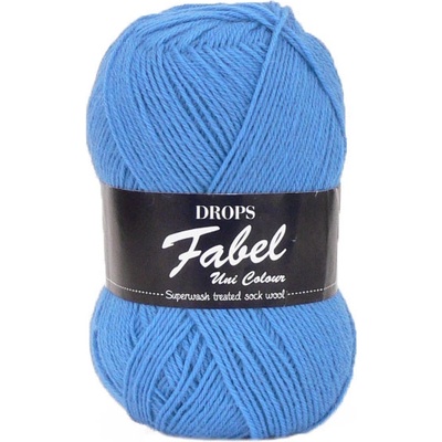 Příze DROPS Fabel Unicolor 116 - modrá chrpa