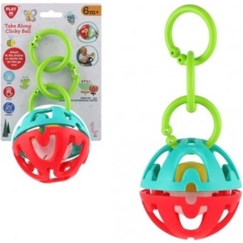 Teddies Дрънкалка топка/висулка за количка пластмаса 22см