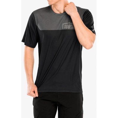 100% Airmatic Short Sleeve Black/Charcoal